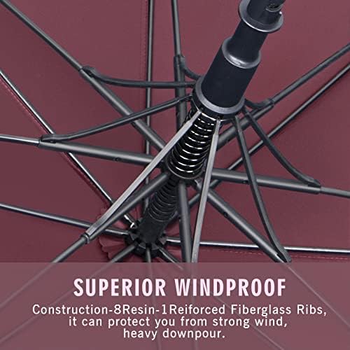 ZOMAKE Automatic Open Extra Large Golf Umbrella 51/54/62/68 Inch, Double Canopy Vented Windproof Oversize Stick Umbrellas for Rain