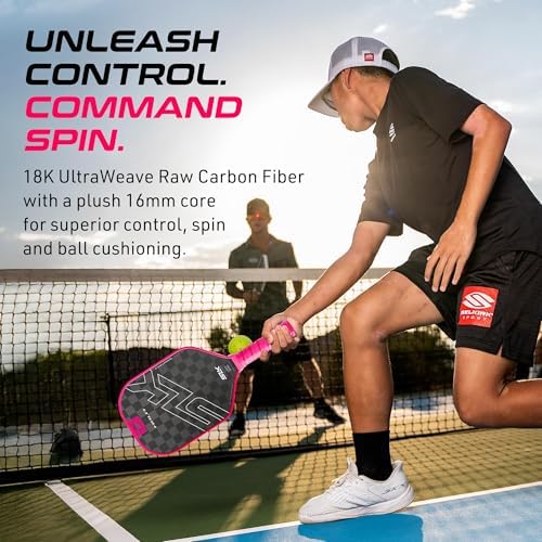 Selkirk Sport SLK Halo Raw Carbon Fiber Pickleball Paddle | Designed in The USA | Choose from The T700 Raw Carbon Fiber Power, The 18k Ultraweave Control, or The Kevlar Linkweave Thermoformed Pro