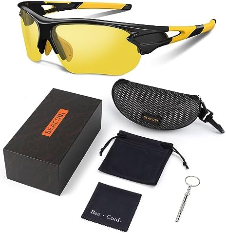 BEACOOL Polarized Sports Sunglasses for Men Women Youth Baseball Fishing Cycling Running Golf Motorcycle Tac Glasses UV400