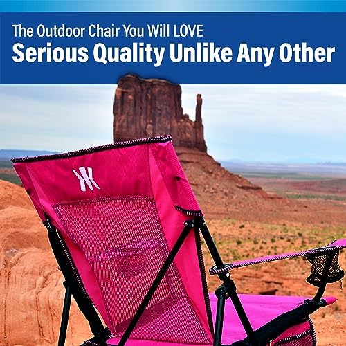 Kijaro Dual Lock Portable Camping Chairs - Enjoy the Outdoors with a Versatile Folding Chair for Sports, Lawn - Dual Lock Feature Locks Position – Hanami Pink