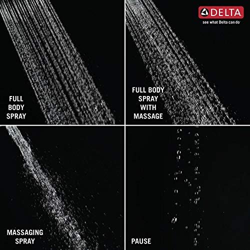 Delta Faucet Arvo 14 Series Single-Handle Tub and Shower Trim Kit, Shower Faucet with 4-Spray In2ition 2-in-1 Dual Hand Held Shower Head with Hose, Chrome 144840-I (Valve Included)