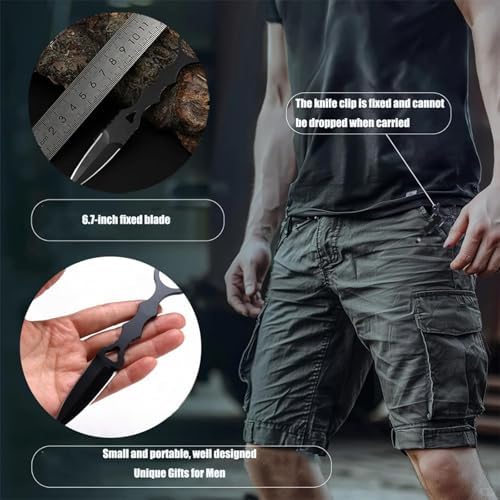 Portable Fixed Blade Knife With Sheath 440c Steel Blade Camping Knife Portable Straight Knife With Kydex Sheath With Sheath And Clip