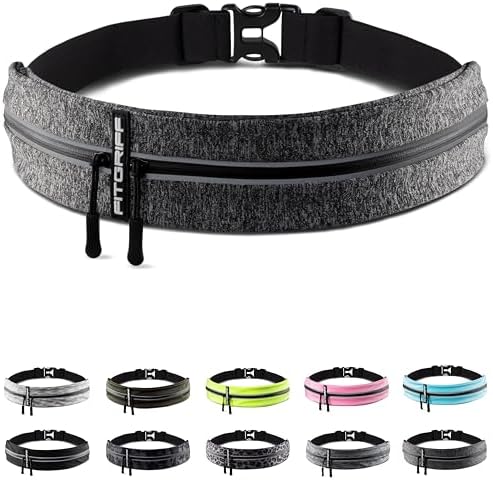Fitgriff® Running Belt for Men & Women - Secure Jogging Pouch for Phone, Keys & Essentials - For All Cell Phones