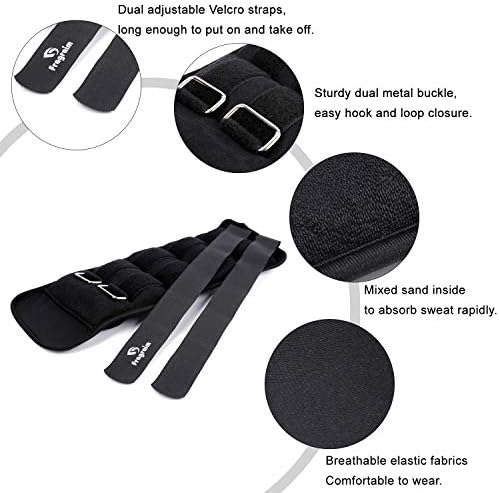 Ankle Weights for Women, Men and Kids - 1/2/3/4/6/8/10/12/15/20 LBS 1 Pair Strength Training Wrist/Leg/Arm Weight with Adjustable Strap for Jogging, Gymnastics, Aerobics, Physical Therapy