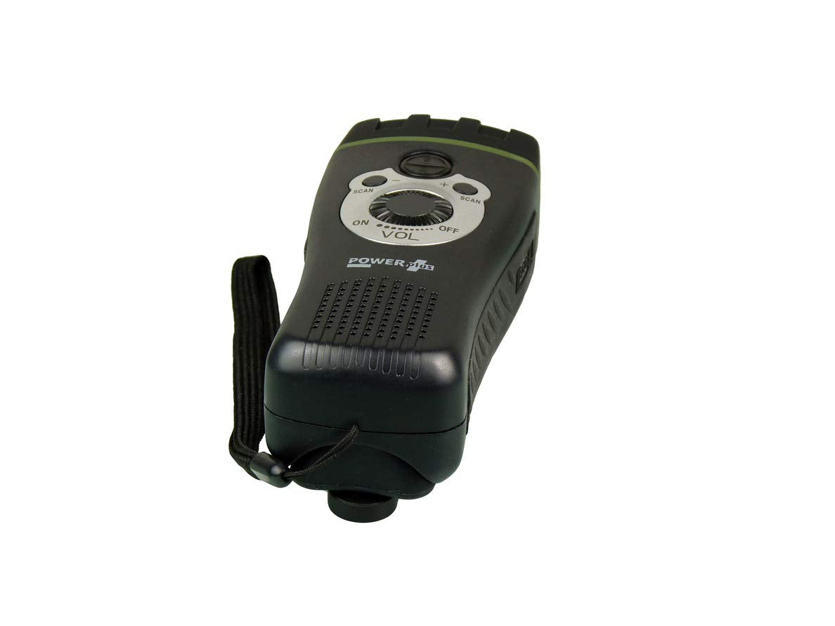 POWERplus Wolf Dynamo FM Scan Radio Flashlight, Steel, Black