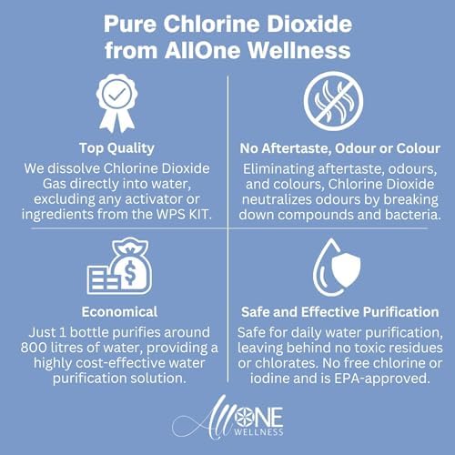 Chlorine Dioxide Pure CDS 3000 PPM ClO2 Glass Water Purification Solution Drops CDS 118 ml (4 oz)