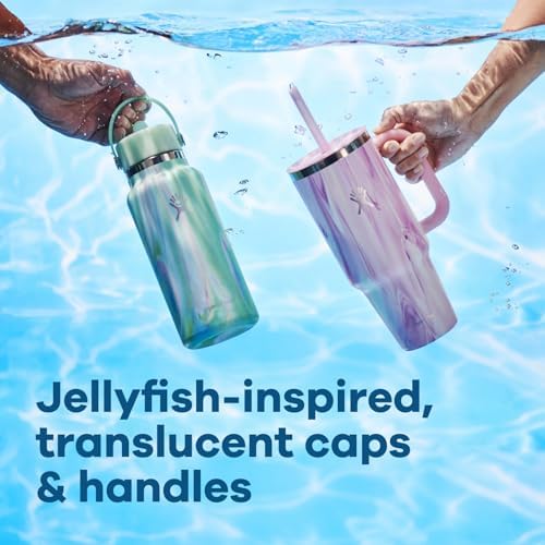 HYDRO FLASK Wide Mouth vacuum insulated stainless steel water bottle with leakproof closeable straw lid for cold water drinks, sports, travel, car and school