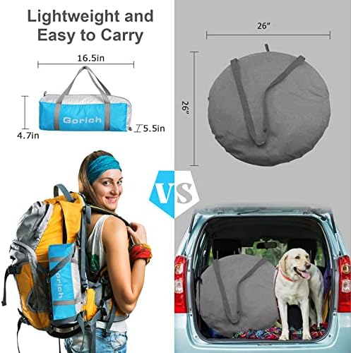 Gorich Beach Tent Sun Shelter for 3/4-5/6-7/8-10 Person with UPF 50+ UV Protection, Lightweight & Easy Setup Beach Shade Canopy, Portable Beach Shade Tent Beach Cabana