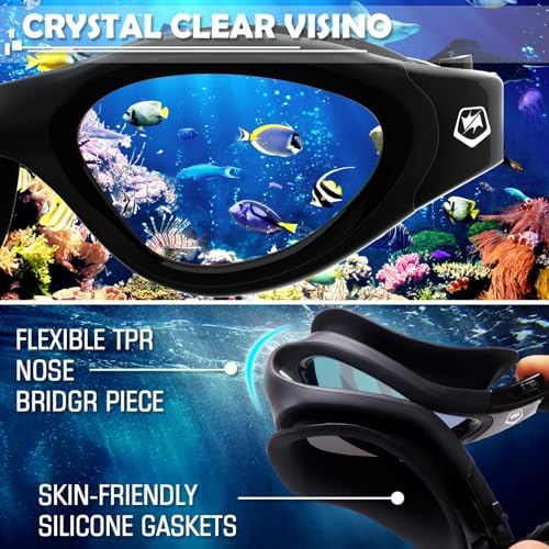 WIN.MAX Polarized Swimming Goggles Swim Pool Goggles Anti Fog Anti UV No Leakage Clear Vision for Men Women Adults Teenagers