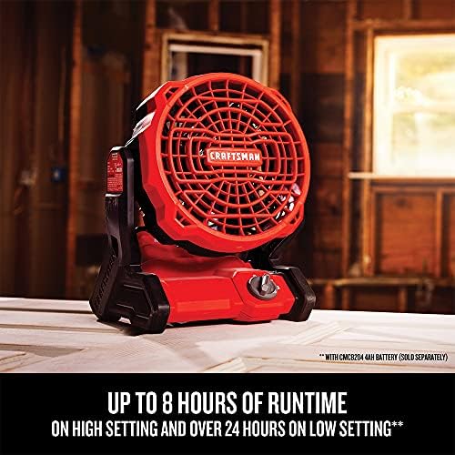 CRAFTSMAN 20V MAX* Cordless Fan, Tool Only (CMCE001B), Red