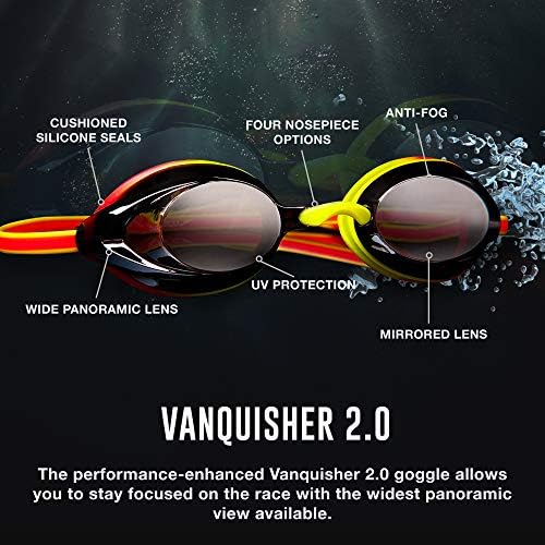 Speedo Unisex-Adult Swim Goggles Mirrored Vanquisher 2.0