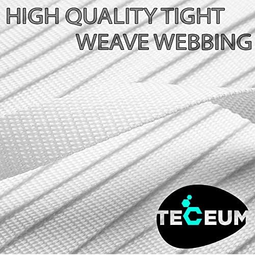 TECEUM 1" & 1.5" & 2" Webbing – 10 25 50 Yards – 40+ Colors – Heavy Duty 1 Inch 1.5 Inch 2 Inch Webbing for Climbing Outdoors Indoors Crafting DIY