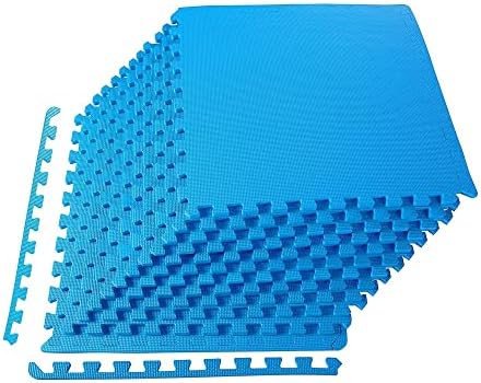 BalanceFrom Puzzle Exercise Mat with EVA Foam Interlocking Tiles for MMA, Exercise, Gymnastics and Home Gym Protective Flooring, Multiple Sizes and Colors