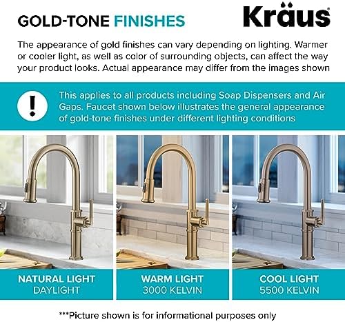 KRAUS Oletto Single Handle Pull Down Kitchen Faucet in Spot Free Antique Champagne Bronze, KPF-2820SFACB