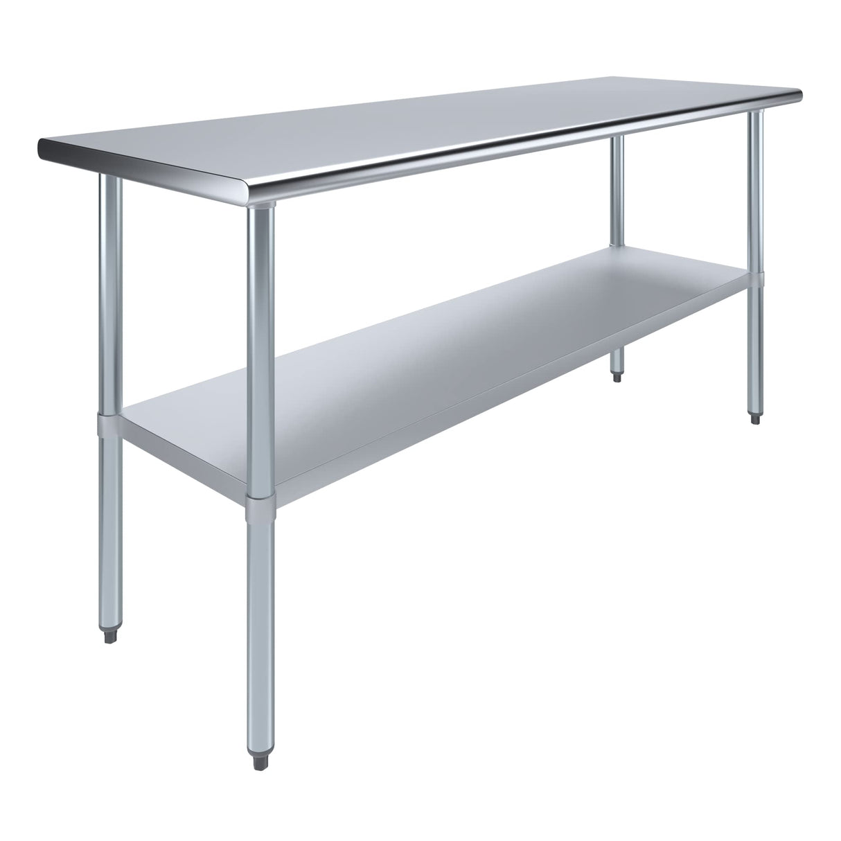 AmGood 24 in. x 72 in. Stainless Steel Work Table | Metal Kitchen Food Prep Table | NSF