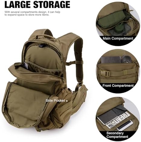 Mardingtop 35L Tactical Backpacks Molle Hiking daypacks for Camping Hiking Military Traveling Motorcycle