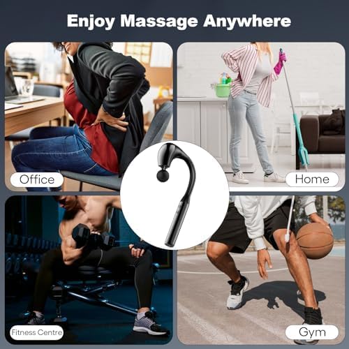 Fronnor Massage Gun Deep Tissue with Extended Handle Revolutionary U-Shaped Back Massager Body Massager for Neck,Shoulder,Leg