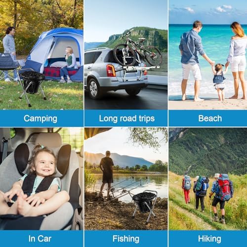 Portable Toilet for Camping, Portable Toilet Seat, Portable Toilet Travel, Stainless Steel Portable Toilet, Foldable Portable Toilet for Camping/Car