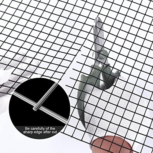 Land Guard 48 inch×100 ft Black Vinyl Coated Hardware Cloth, 19 Gauge 1/2 inch Black PVC Hardware Cloth, Black Welded Wire Fence Supports Poultry Netting Cage Fence…………