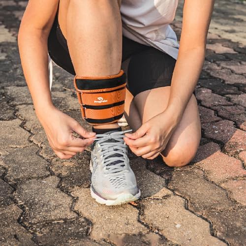 Fragraim Adjustable Ankle Weights 1-3/4/5/6/8/10/12/15/20 LBS Pair with Removable Weight for Jogging, Gymnastics, Aerobics, Physical Therapy