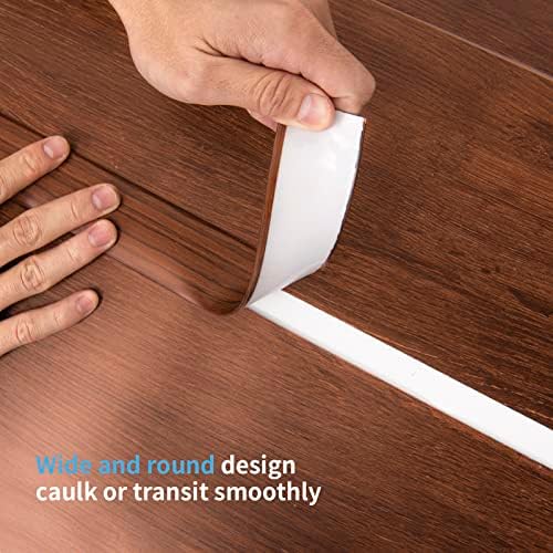 Art3d 10 FT Self Adhesive Vinyl Floor Transition Strip, Laminate Floor Strip Floor Flat Divider Strip for Joining Floor Gaps,Carpet Threshold Transition,Floor Tiles(1.57in, Cherry)