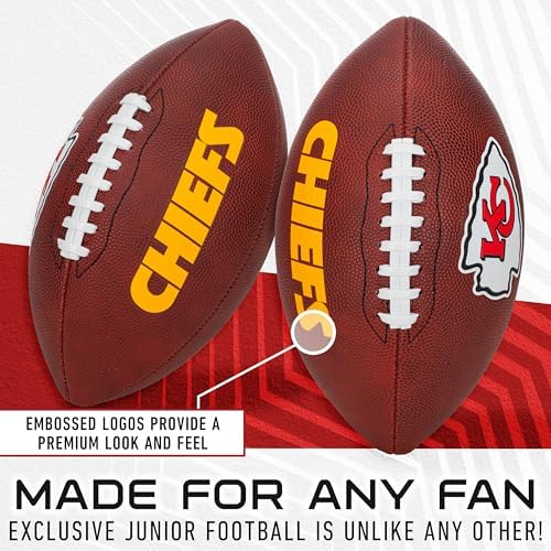 Franklin Sport NFL Team Football - Youth Junior Size Football for Kids - Official NFL Team Logo + Colors Youth Football - Kids NFL Fan Shop Football