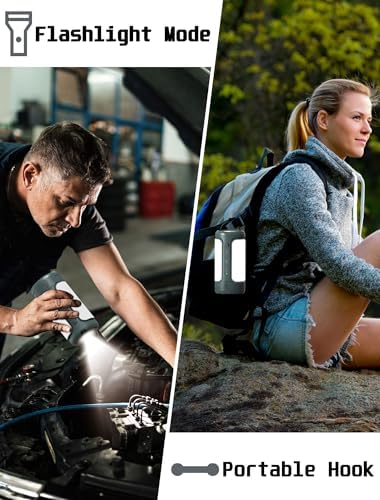 Foldable Camping Light Rechargeable Lantern, 10000mAh Power Bank, Portable Flashlight, IP54 Waterproof, 1/4" Screw Adapter, 750LM, 5 Modes, LED Tent Light for Camping, Hiking, Fishing