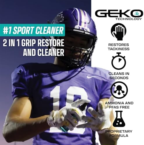 Geko 2 in 1 Grip Restore and Cleaner - #1 Sport Cleaner Formulated for Grip - Grip Spray for Golf, Football, Baseball, Basketball, Soccer, Tennis, Pickleball, Volleyball - Removes Dirt And Oil