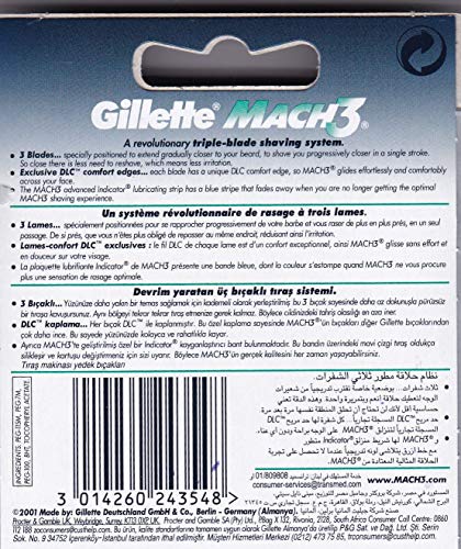 Gillette Mach 3 - 32 Count (4 x 8 Pack)