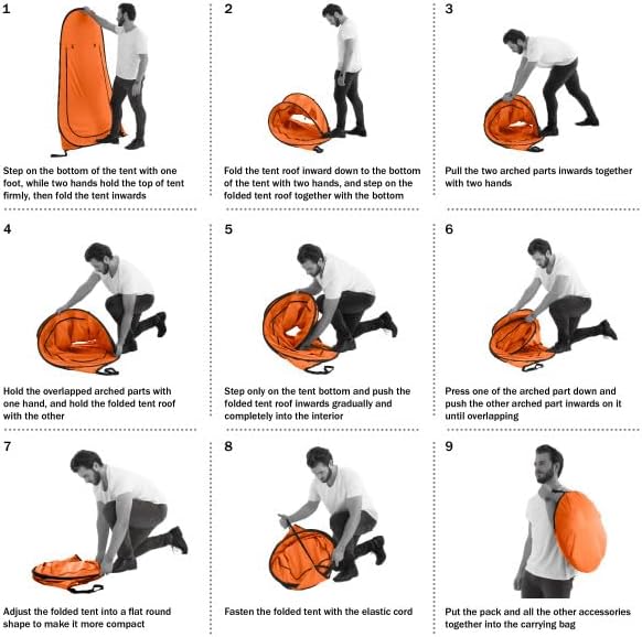 Pop Up Pod - Privacy Shower Tent, Dressing Room, or Portable Toilet Stall with Carry Bag for Camping, Beach, or Tailgate by Wakeman Outdoors