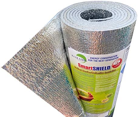 INSULATION MARKETPLACE SmartSHIELD -3mm 48inx10ft ReflectiveINSULATION roll, Foam Core Radiant Barrier, ThermalINSULATION Shield - Engineered Foil