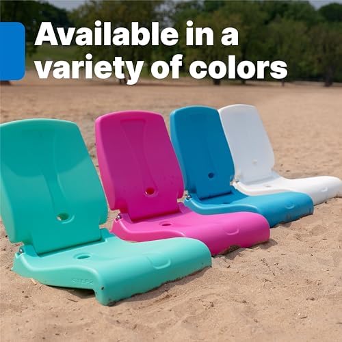 Step2 Folding Flip Seat, Lightweight Portable Outdoor Chair for Poolside, Camping, Beach, Boats, Tailgates, Durable Ground Chair with Back Support for Adults, Mint