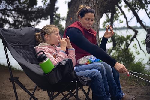 Black Sierra Double Camping Chair for Adults, Oversized Folding Loveseat Supports 600 lbs, Plush Padded Outdoor Couch with Cup Holders and Carry Bag for Beach, Patio, RV, or Tailgating Events