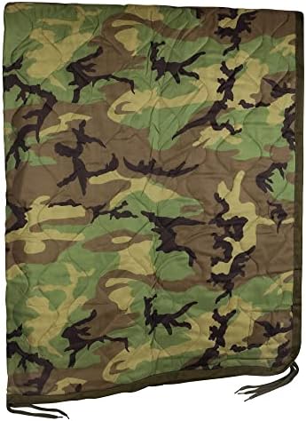 MEDALS OF AMERICA EST. 1976 Military Gear Blanket Poncho Liners Woobie Emergency Blanket - Military Surplus Cold Weather Camping and Hunting Woobie Blanket (Woodland)