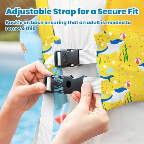 HeySplash Swim Vest for Kids, Toddler Pool Floaties Fit 20-50/70 Lbs, Children Swimming Vest with Adjustable Strap, Swim Jacket Water Wing Arm Float, Puddle Sea Beach Boat Jumper Boy Girl Baby
