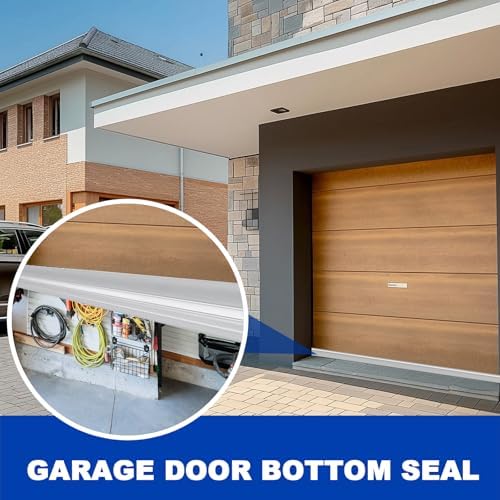 DGSL Garage Door Seals Bottom Rubber,Weather Stripping Sealing Strip Replacement,Universal Weatherproof Threshold Buffering (Grey, 10 Ft,)