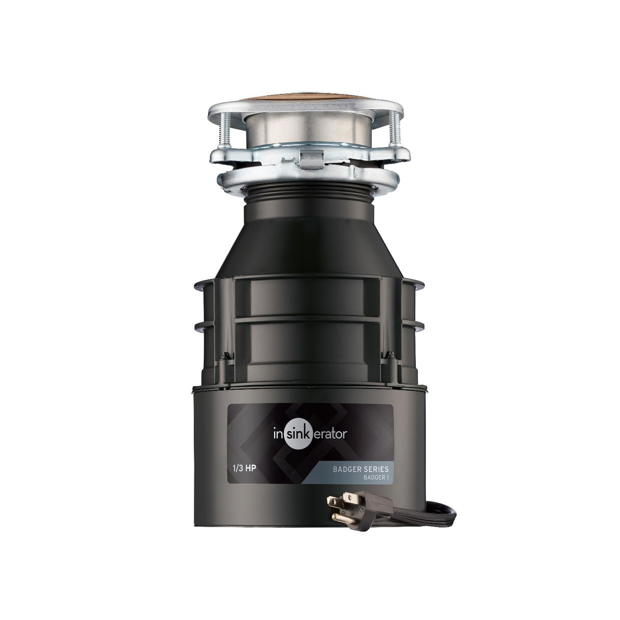 InSinkErator Badger 1 Garbage Disposal with Power Cord, Badger Series 1/3 HP Continuous Feed Food Waste Disposer