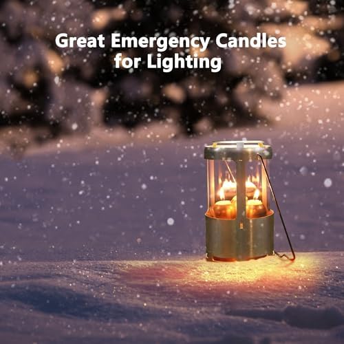 12-Hour White Candles Compatible with Candle Lanterns, Long-Burning Candles for Outdoor, Camping, Emergency, Survival Emergency Preparedness- 20Pack