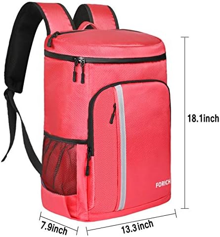 FORICH Backpack Cooler Leakproof Insulated Waterproof Backpack Cooler Bag, Lightweight Soft Beach Cooler Backpack for Men Women to Work Lunch Picnics Camping Hiking, 30 Cans