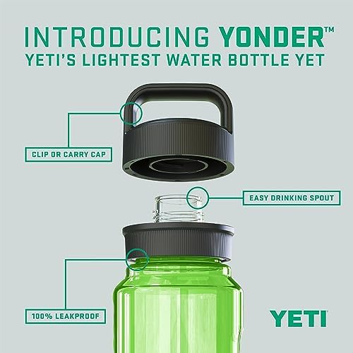 YETI Yonder Water Bottle with Yonder Chug Cap, Lightweight, Leakproof and BPA-Free