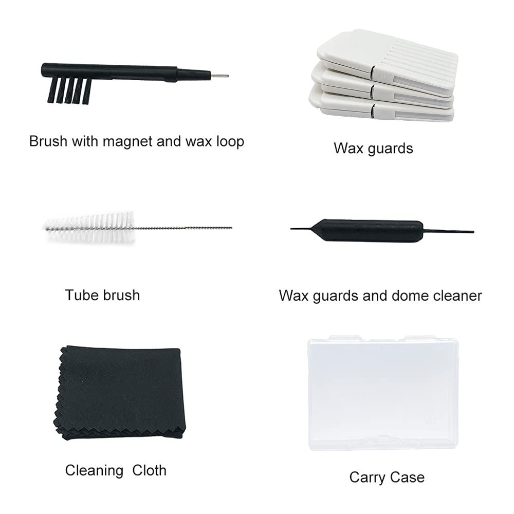 NanoCare Wax Guards for Widex/Phonak/Unitron and Resound Hearing Aids with Cleaning Tools Kit and Carry Case-24Filters