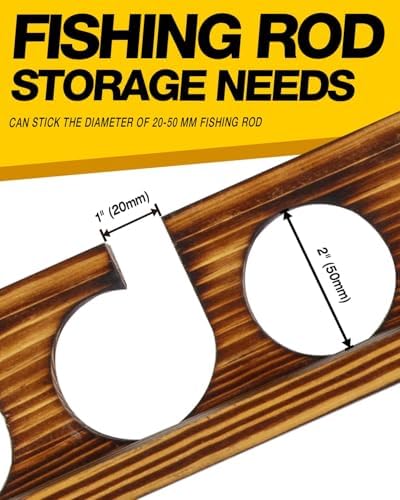 Ghosthorn Holds Up to 12 Rods Fishing Pole Racks Wall or Ceiling Mounted Holders for Garage Storage Organizer Gear Equipment Gifts