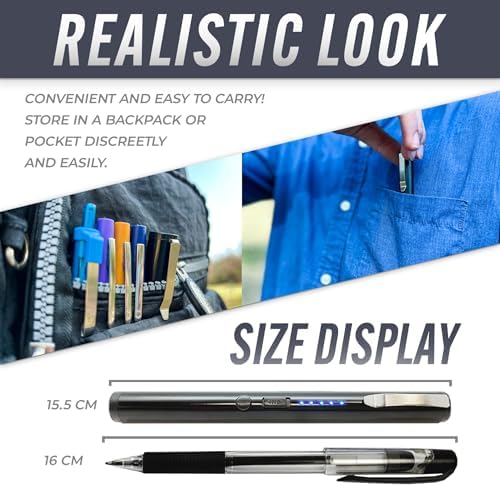 Streetwise Pain Pen 25,000,000 Stun Gun for Self Defense - Tactical Stun Pen for Women and Men, USB Rechargeable, Battery Indicator, Durable Clip, Compact and Concealable for Protection