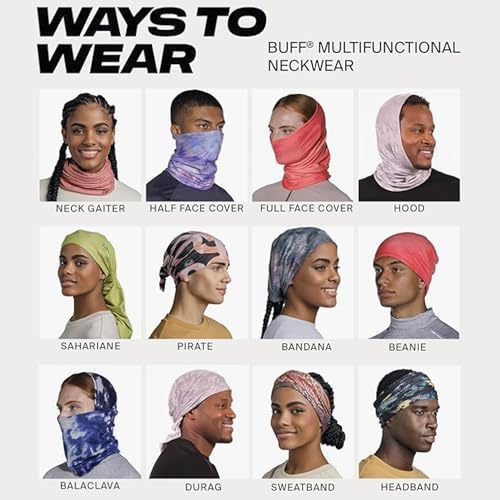 BUFF CoolNet UV Neck Gaiter, UPF 50 Sun Protection, Breathable, Versatile, Quick Dry Face Mask, Solid Colors, Adult Size