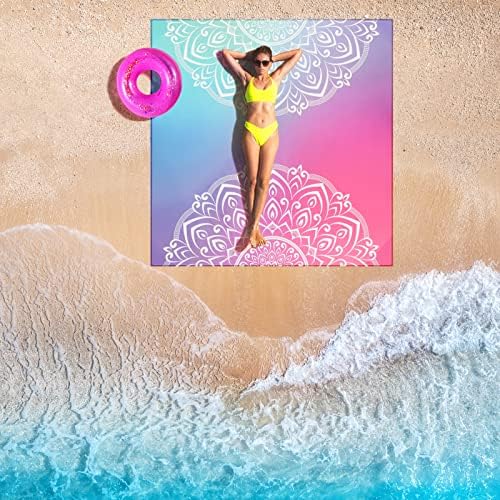 Beach Blanket Waterproof Sandproof Extra Large Beach Mat 79" X 83"/120"x108"for 1-8 Adults Quick Drying Durable Outdoor Picnic Mat for Beach Travel Camping Hiking