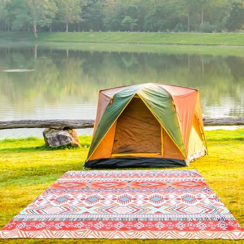 Beach Blanket Waterproof Sandproof Beach Mat 79" X 83" /10'x9'for 2-8 Adults Quick Drying Outdoor Picnic Mat Beach Accessories for Travel, Camping, Hiking