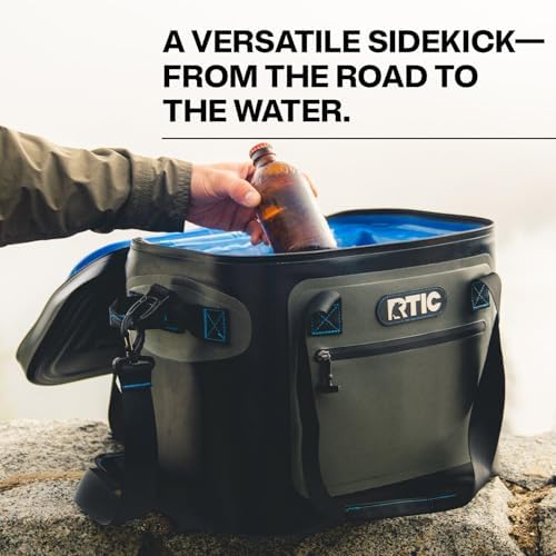 RTIC Ultra-Tough Soft Cooler 30 Can, Insulated Bag Portable Ice Chest Box for Lunch, Beach, Drink, Beverage, Travel, Camping, Picnic, Car, Trips, Floating Cooler Leak-Proof with Zipper