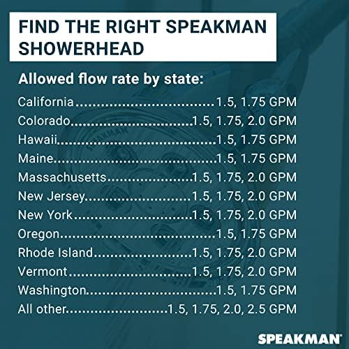 Speakman S-2252 Signature Icon Anystream Adjustable High Pressure Shower Head-2.5 GPM Solid Brass Replacement Bathroom Showerhead, Polished Chrome Finish