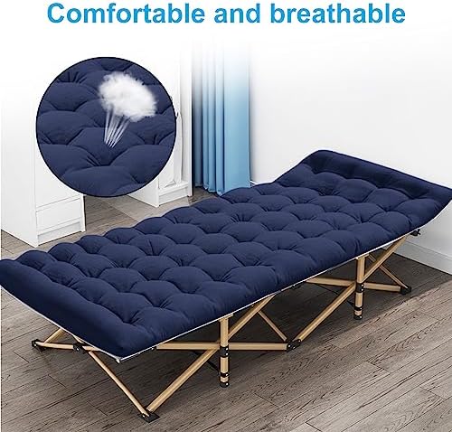 Camping Cot with Mattress, 450LBS(Max Load), Portable Folding Outdoor Bed with Carry Bag for Adults Kids, Heavy Duty Cot for Traveling Gear Supplier, Office Nap, Beach Vocation and Home Lounging
