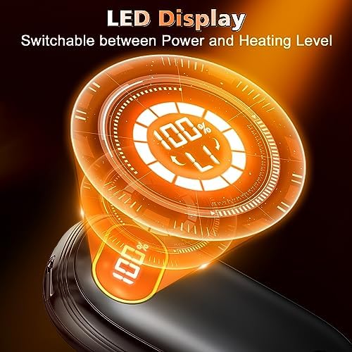 Hand Warmers Rechargeable - 14000mAh Electric Hand Warmers Rechargeable 2 Pack Heat Up to 131℉ with 18Hrs Warmth, Reusable Electronic Portable Pocket Heater for Women Man Golf Raynauds Camping